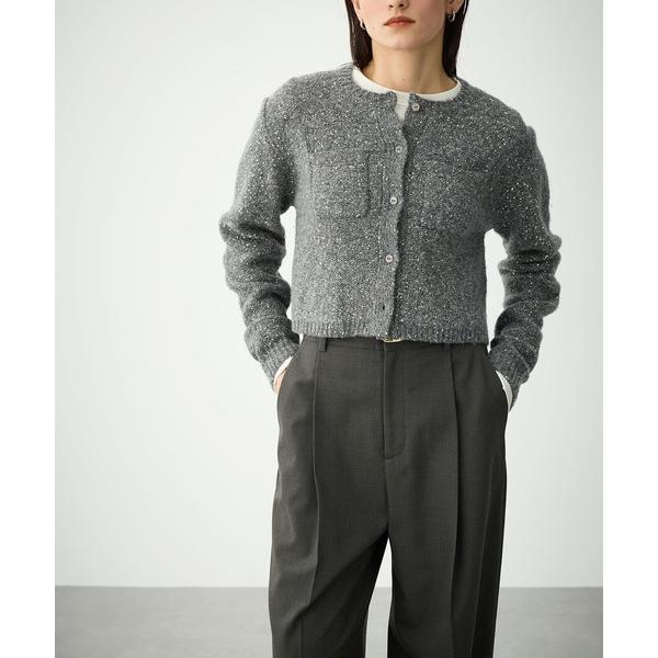 「N.O.R.C」 ニットカーディガン フリー チャコール レディース