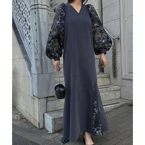 「WILLFULLY」 長袖ワンピース FREE ネイビー レディース