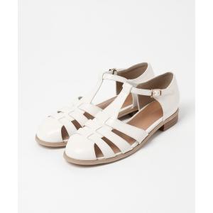 「GLOBAL WORK」 フラットサンダル MEDIUM オフホワイト レディース