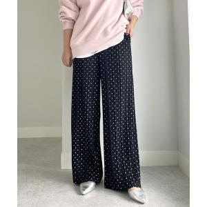 パンツ 「-10cmカット可能」S-3Lサイズ展開/セルフカットセミワイドプリーツイージーパンツ レディース