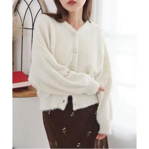 カーディガン ラメフェザードルマンカーディガン レディース