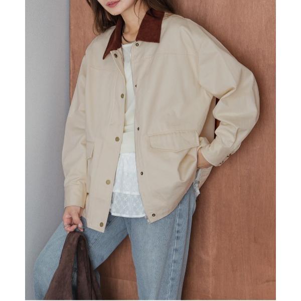 ブルゾン アウター ツイルスタンドカラージャケット レディース