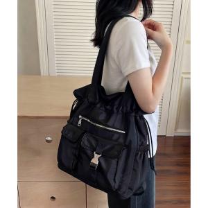 【値下げ美品】PORTER 大容量　ナイロン製黒バッグ 2ポケット付き Port（ポート） ショルダーバッグ バッグ 「 」 2WAY フロントポケット