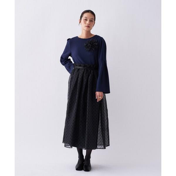 ワンピース 入学式 卒業式 「セットアイテム／オケージョン／手洗い可」ドットチュールレイヤードセット...