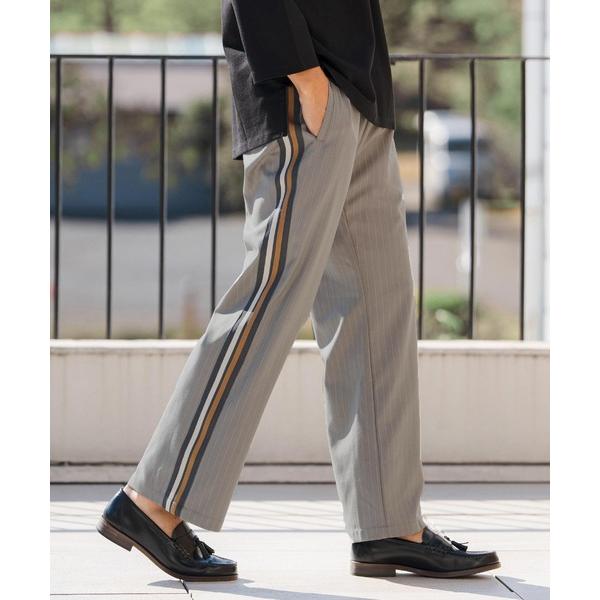 パンツ mp14441- ストライプTRサイドラインパンツ(CMB-R0195) メンズ