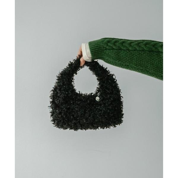 ハンドバッグ 「on:nue」「2WAY/肩紐付」 プードルファー 2WAYハンドバッグ