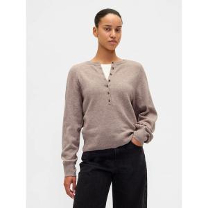 ニット セーター CashSoft カシミヤタッチ ヘンリーネックセーター レディース