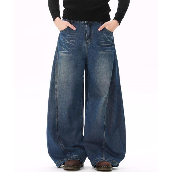 ジーンズ カーブワイドデニムパンツ/ユニセックス メンズ レディース