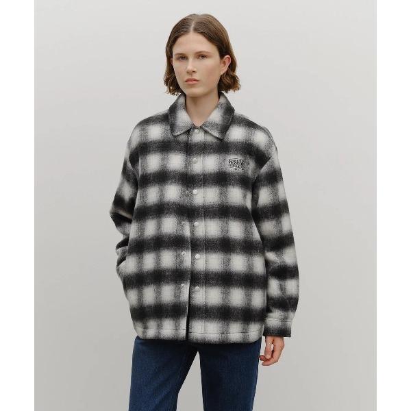 ブルゾン アウター CLASSIC LOGO OVERSIZED FLANNEL CHECK SHI...