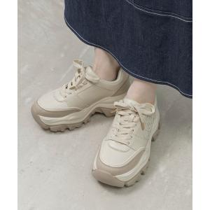 スニーカー モノグラムカッティングデザインスニーカー レディース