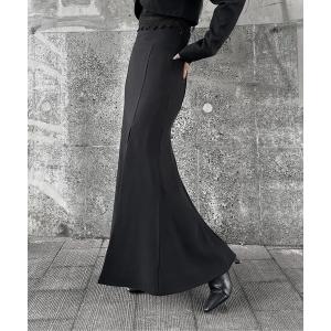 スカート 「LVEU.」ハイウエストマーメイドスカート / ボトムス スカート オケージョン マーメイド ハイウエスト ロング モード ブラック グレ