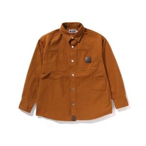 シャツ BATHING APE LOGO CANVAS LS WORK SHIRT メンズ