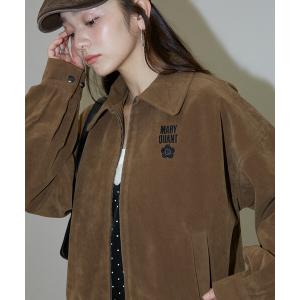 ブルゾン アウター MARY QUANT × PUBLUX/マリークワント スエードタッチ ワンポイント刺繍 ジャケット レディース