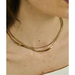 ネックレス 二連スネークチェーンネックレス / チェーンネックレス / レディース / メンズ / 韓国アクセ レディース