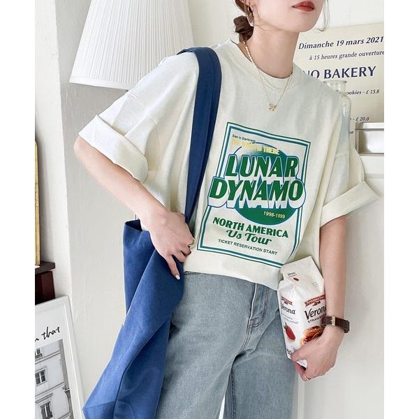 「Java」 半袖Tシャツ MEDIUM ベージュ レディース