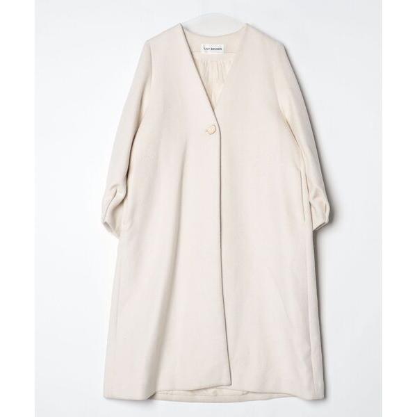 「LILY BROWN」 ノーカラーコート 0 ベージュ レディース