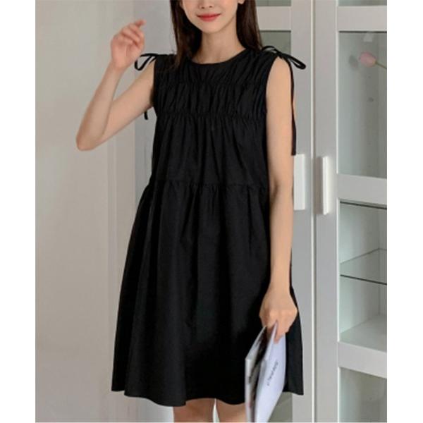 「by muni:r」 ノースリーブワンピース FREE ブラック レディース