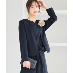 セットアップ 「カットツイル素材」「３点セット」洗える！フォーマルセットアップ レディース