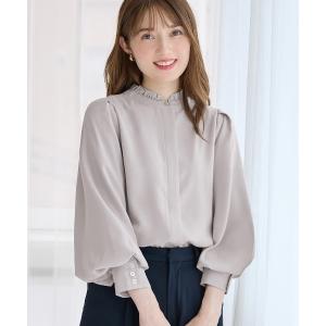 ブラウス シャツ 前後２ＷＡＹフリル衿ブラウス レディース