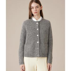 カーディガン アルパカブレンドニットカーディガン レディース