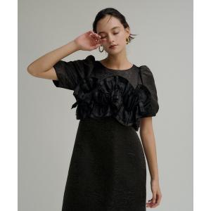 ドレス Wavy frill bustier jacquard dress｜ZOZOTOWN Yahoo!店