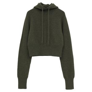 ニット セーター 「CLANE/クラネ」SHORT KNIT HOODIE/ショートニットフーディ レディース
