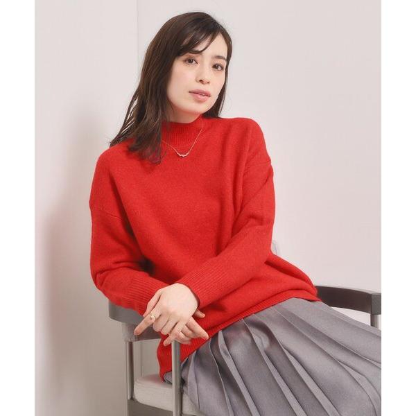 ニット セーター 「洗濯機OK」ミックスヤーンハイネックニット レディース