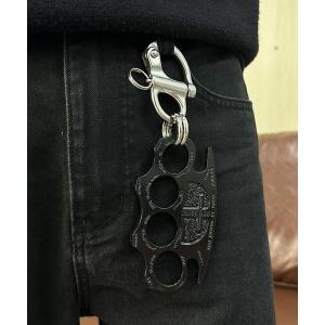 キーホルダー カイザーナックル メリケンサック カラビナ キーホルダー WO25W12AC01
