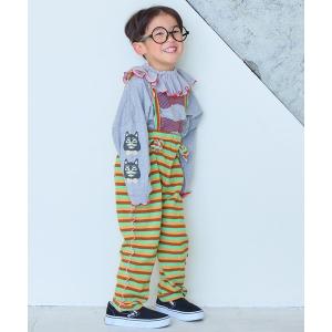 サロペット オーバーオール パイルボーダーメロー2wayサロペット キッズ 子供服 男の子 女の子