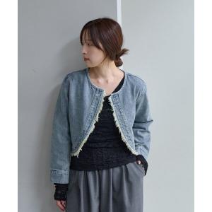 コート アウター ショートデニムボレロ レディース