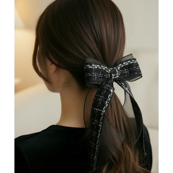 ヘアゴム クラシック ツイード ヘアゴム