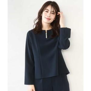 ブラウス シャツ 「セットアップ対応」ダブルクロス ペプラムブラウス/洗える/WEB限定サイズあり レディース