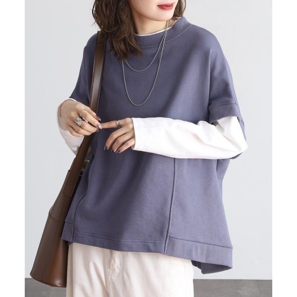 トレーナー スウェット CVC裏毛レイヤード風PO 長袖 レディース
