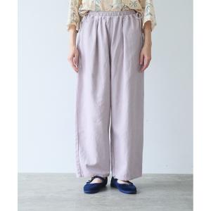パンツ 強撚organic cotton hemp drawstrings cocoon パンツ レディース