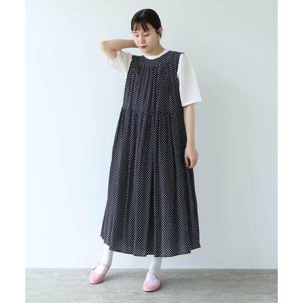 ワンピース Rayon/Cupra/cotton print tiered  no sleeves ...