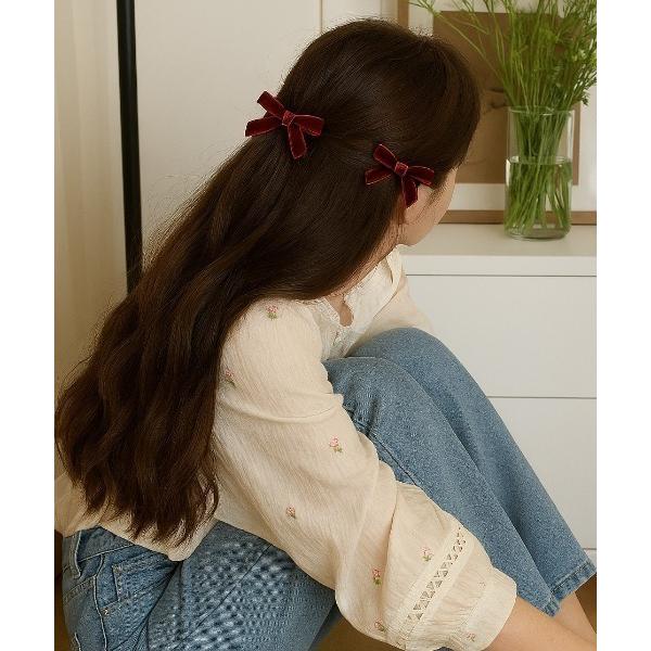 ヘアピン リボン ヘアクリップ