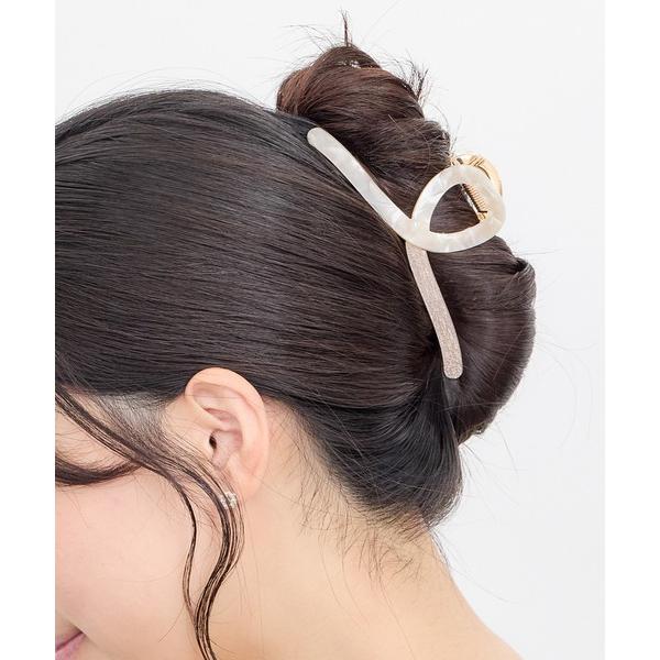 ヘアクリップ 配色アセチループバンスクリップ