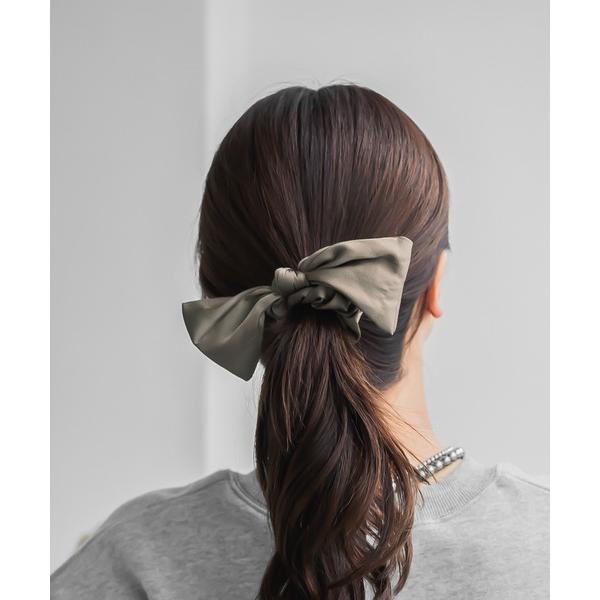 シュシュ サテン風リボンシュシュ