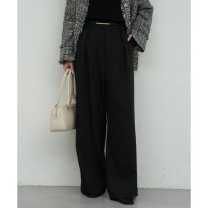 パンツ タックワイドパンツ２ レディース