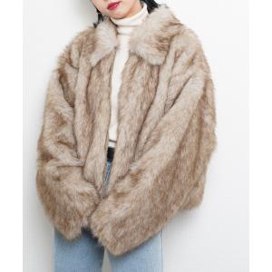 コート アウター ファーショートコート レディース