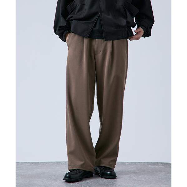 スラックス 「追加」ヘビーT/R １タックワイドストレートスラックス メンズ