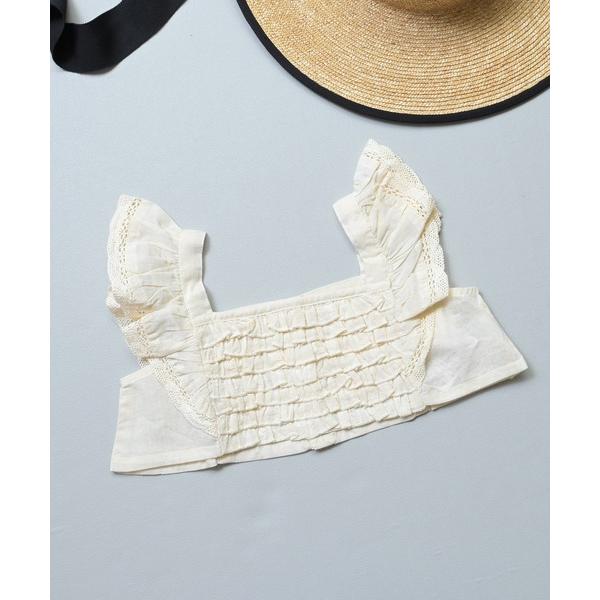 ジャガードローンフリフリショートトップス キッズ 子供服 女の子