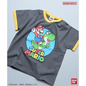 tシャツ 「スーパーマリオ」別注プリントリンガーＴシャツ キッズ 子供服 男の子 女の子