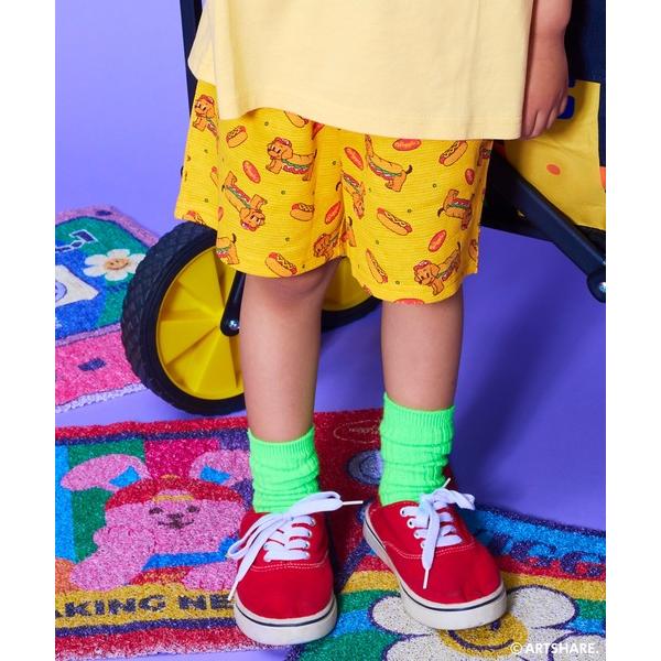 パンツ 「wiggle wiggle」別注ワッフルソウガラショートパンツ キッズ 子供服 男の子 女...