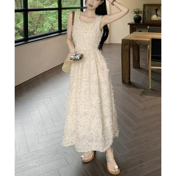 「Ritomo De Ricco」 ノースリーブワンピース FREE オフホワイト レディース