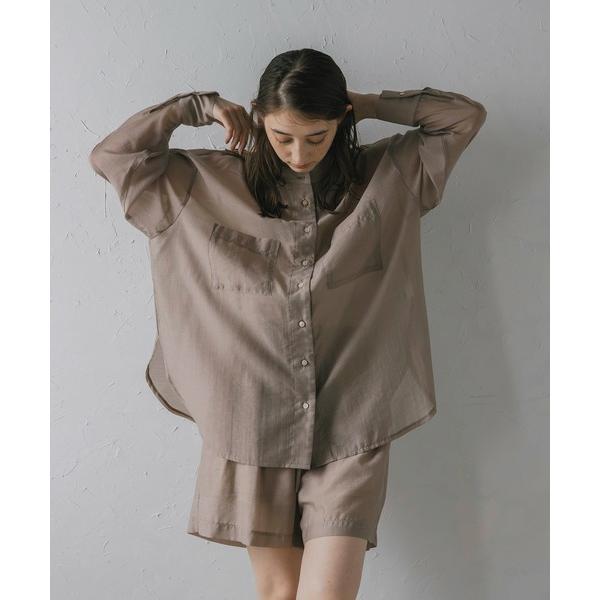 「MINERTE」 「And Search.」長袖ブラウス FREE モカ レディース