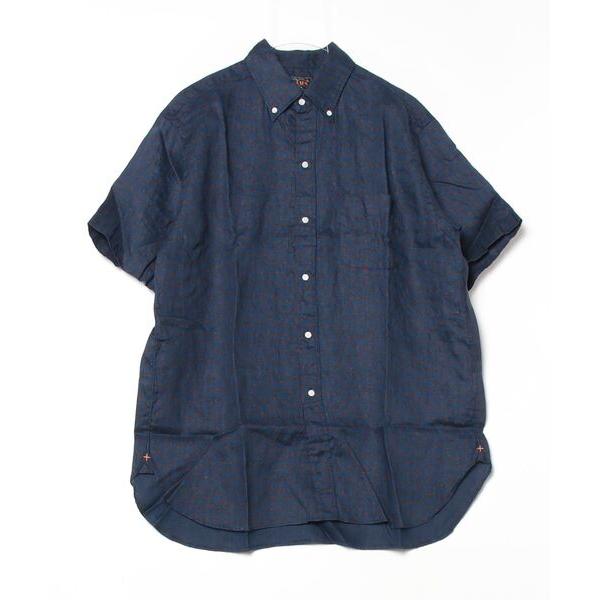 「BEAMS PLUS」 半袖シャツ S ネイビー メンズ