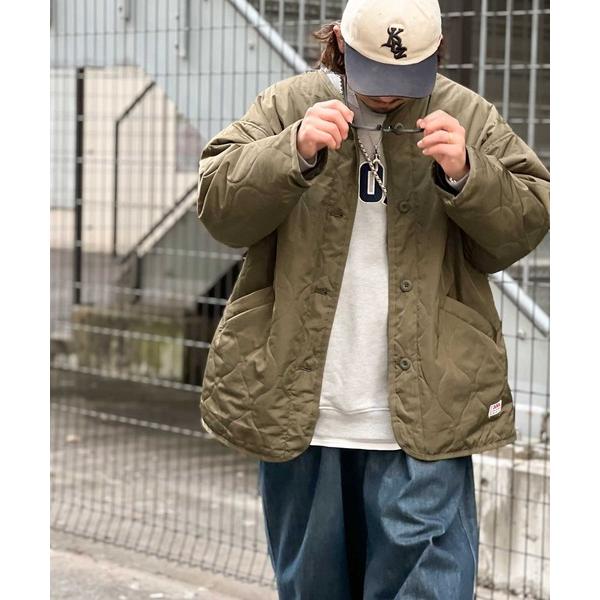 「Java」 キルティングブルゾン LARGE カーキブラウン メンズ