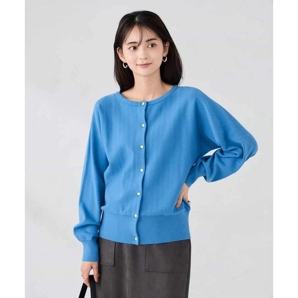 カーディガン 「2WAY」クルーネッククロップドカーディガン レディース