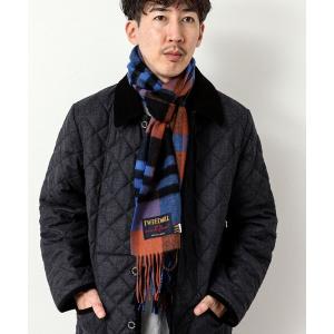 マフラー 「TWEEDMILL/ツイードミル」Lambswool Muffler Check 25 メンズ
